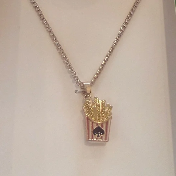 Kate Spade x Target French Fry Crystal Pendant Necklace – 16” + 3” Extender NIB - Picture 6 of 7